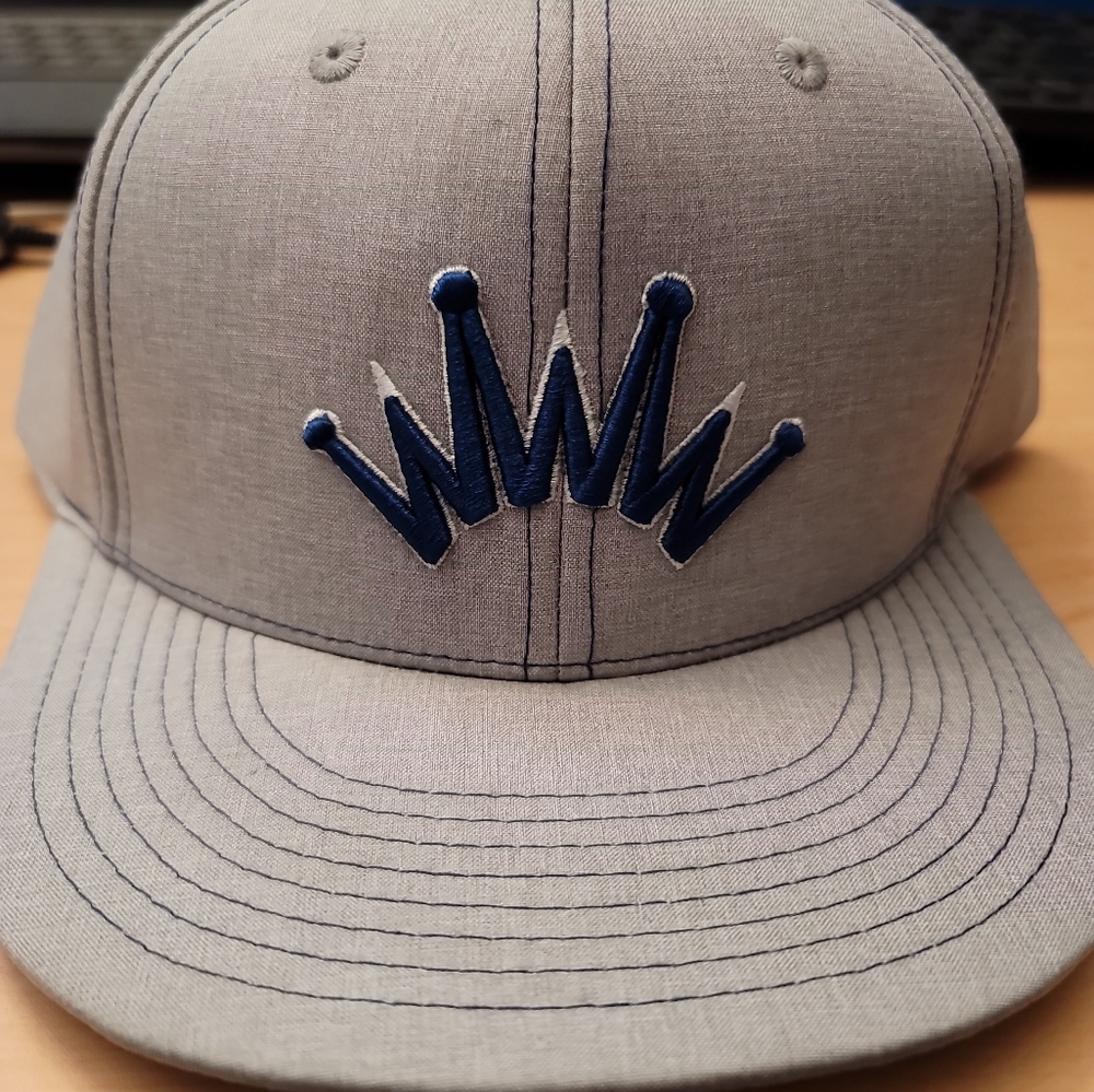 Best Ever Grey and Navy Puff Crown Trucker Cap